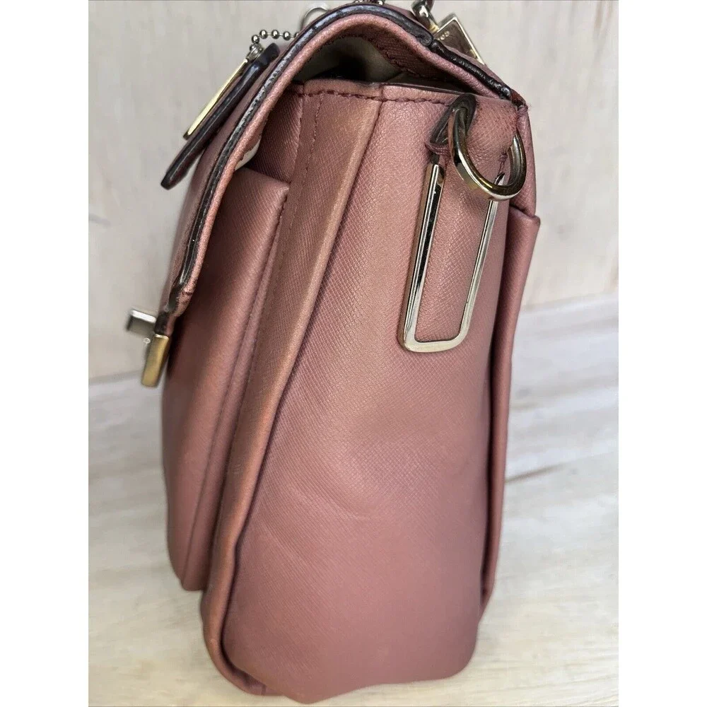 Vintage COACH MADISON LEATHER SATCHEL BAG PURSE PINK MAUVE 27350